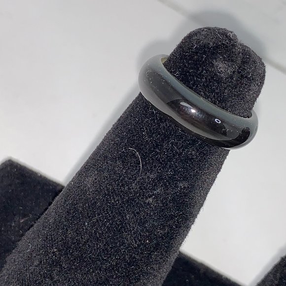Black Agate Ring, Size 7 1/2 - Picture 7 of 7